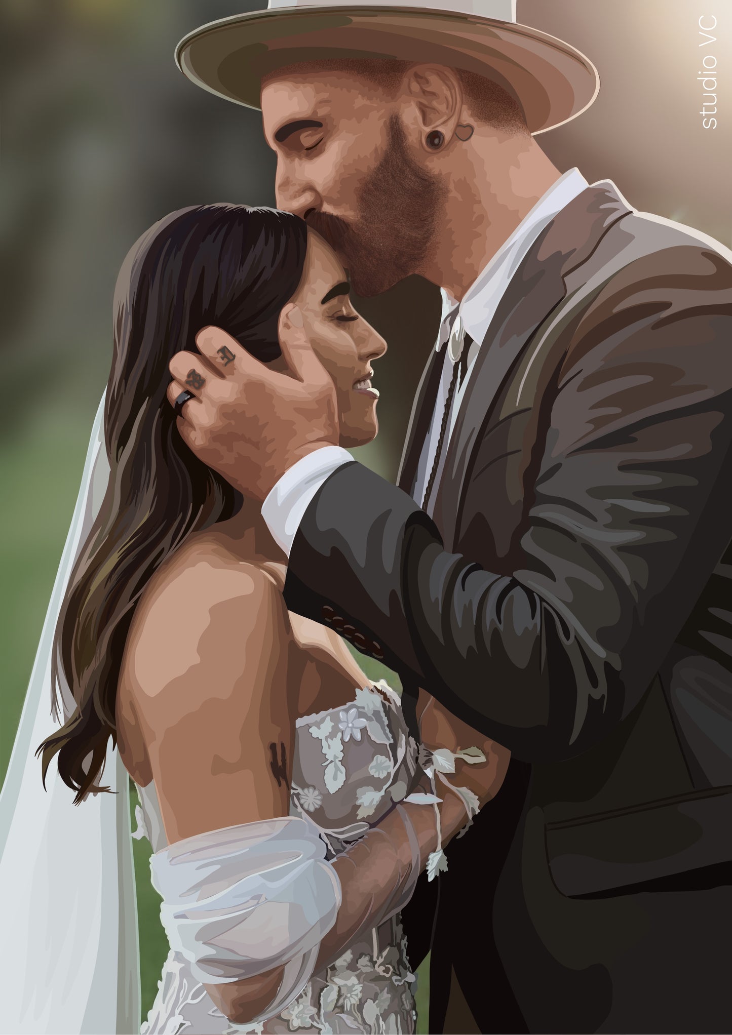Custom Illustration • Style 3 • Weddings