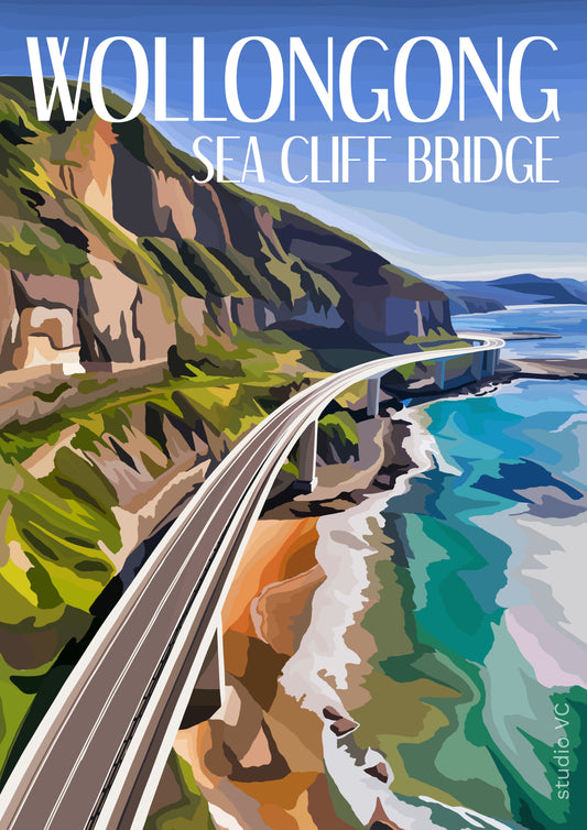 Wollongong Sea Cliff Bridge Print